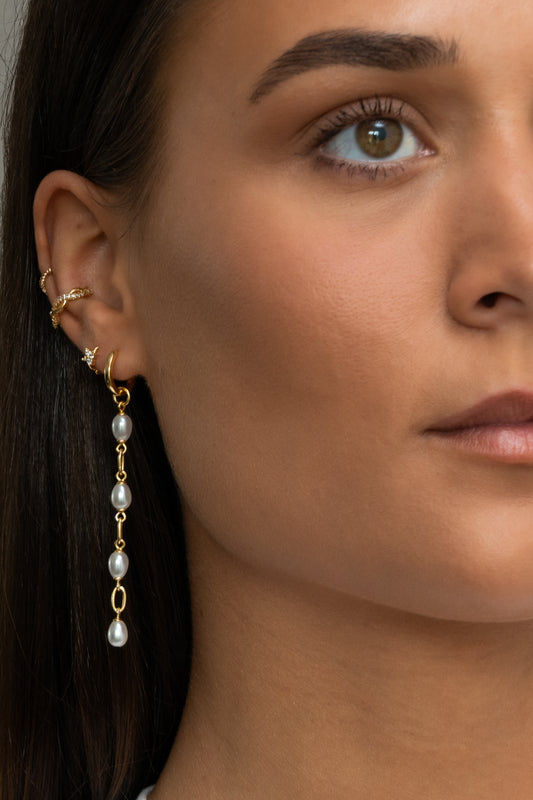 Braided Diamond Ear Cuff