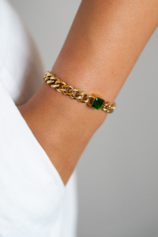 Emerald Chunky Bracelet