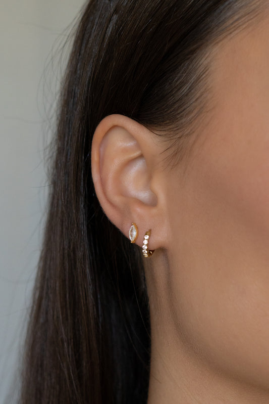 Sparkle Huggie Hoops