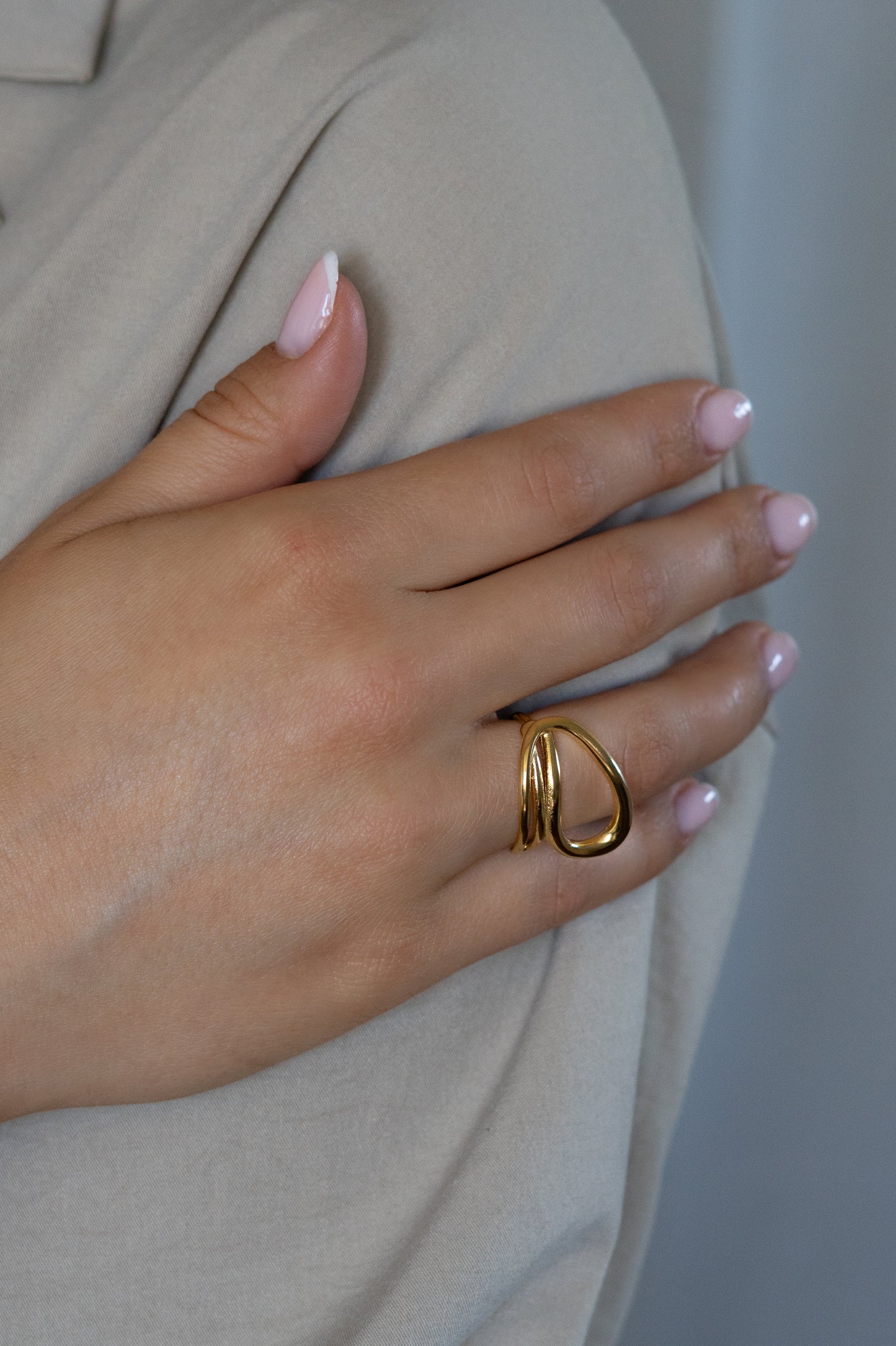 Golden Twist Ring