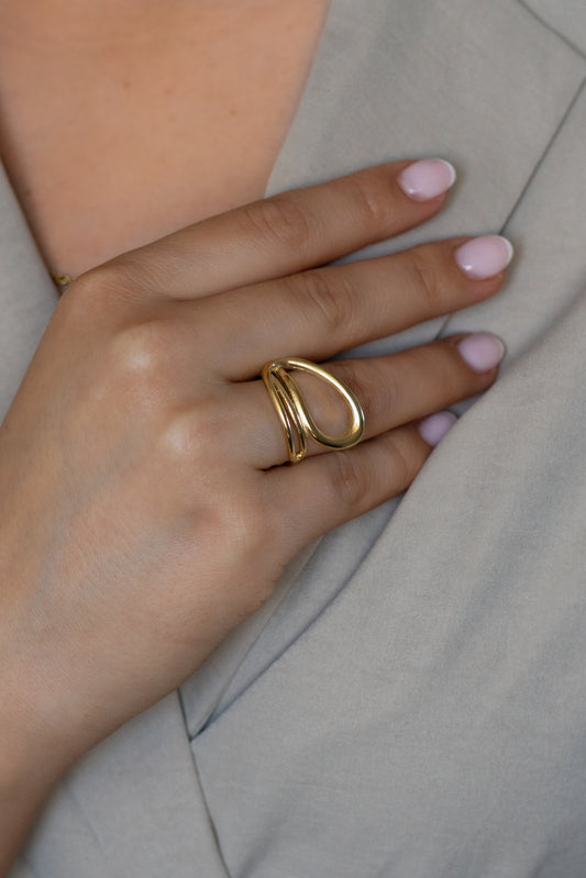 Golden Twist Ring