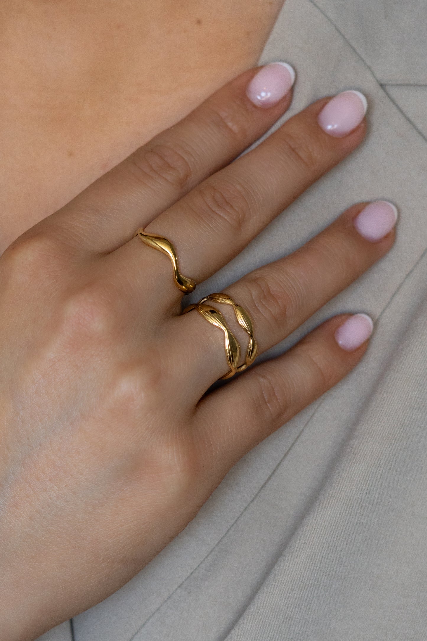 Golden Wave Ring