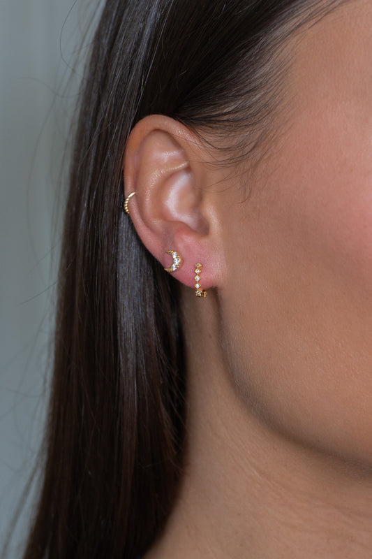 Diamond Moon Stud