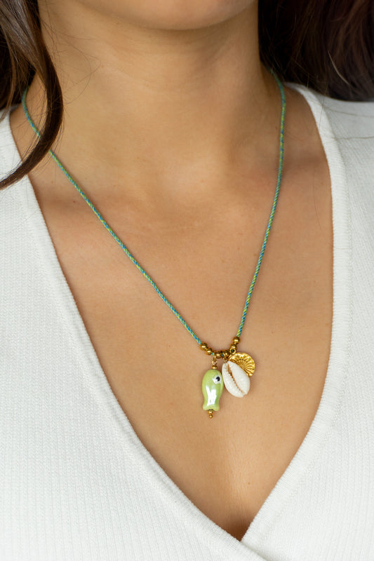 Green Coral necklace