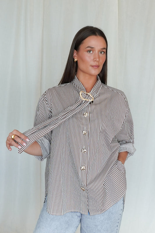 Caramel Stripe Blouse