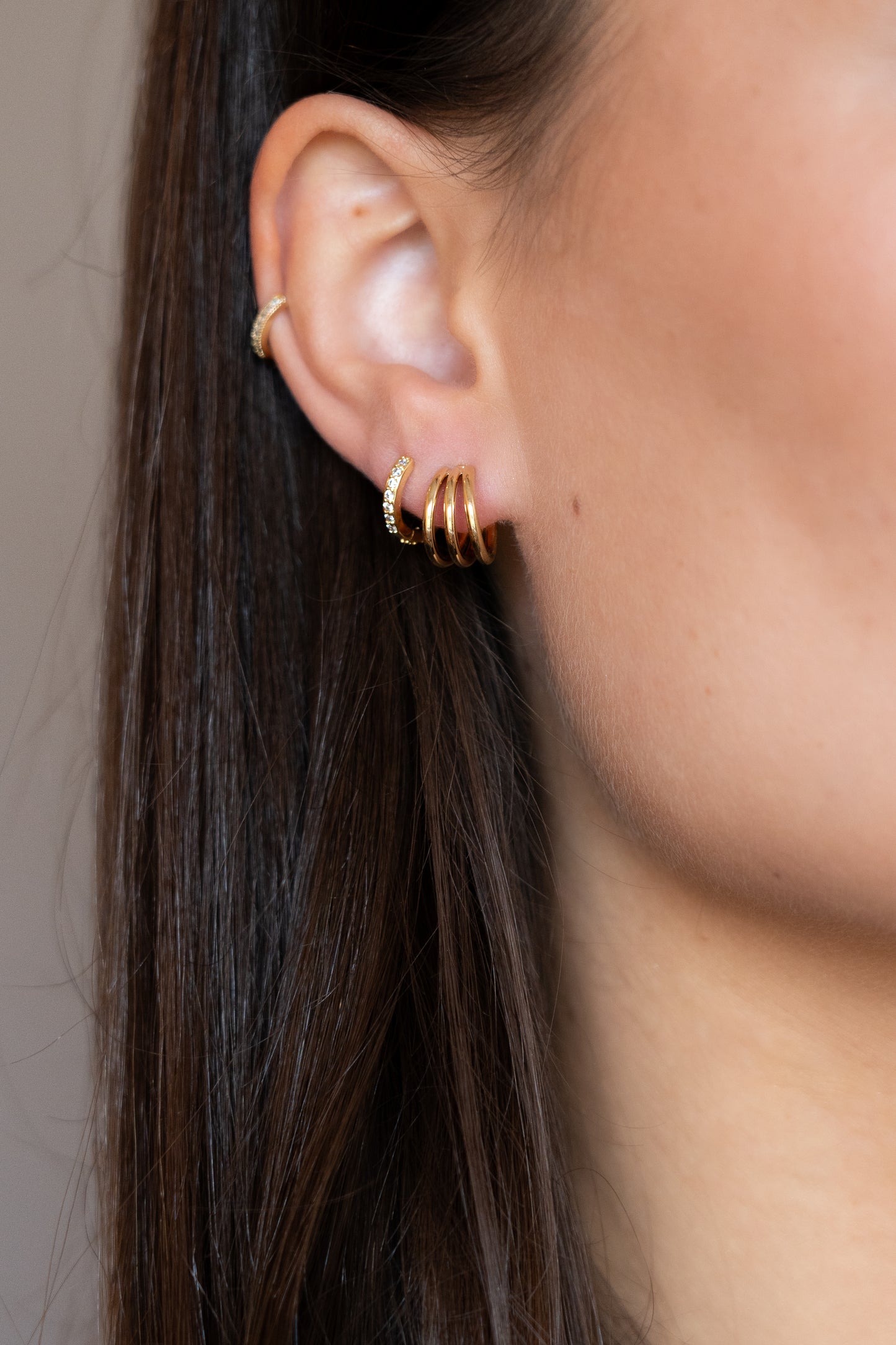 Medium Diamond Hoops