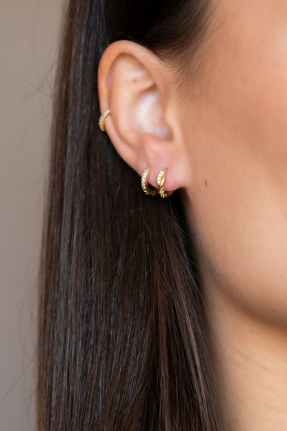 Medium Diamond Hoops