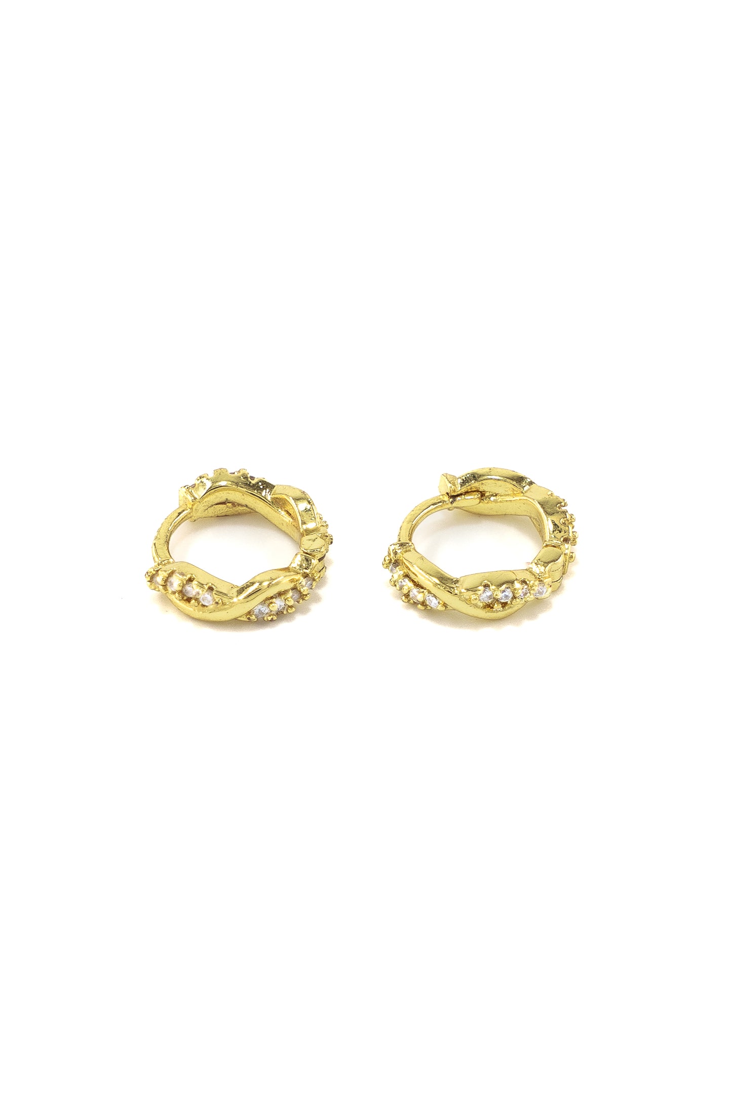 Braided Diamond hoops