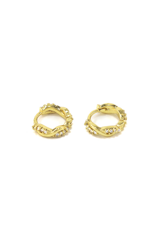 Braided Diamond hoops