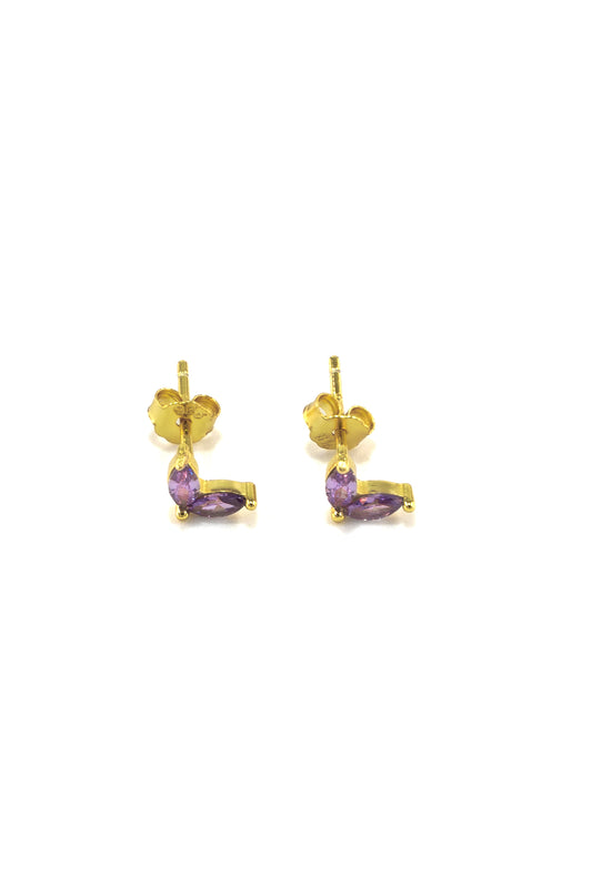 Lila Clover Studs