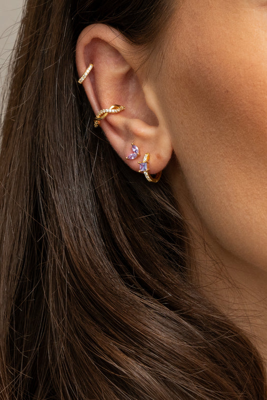 Lila Clover Studs