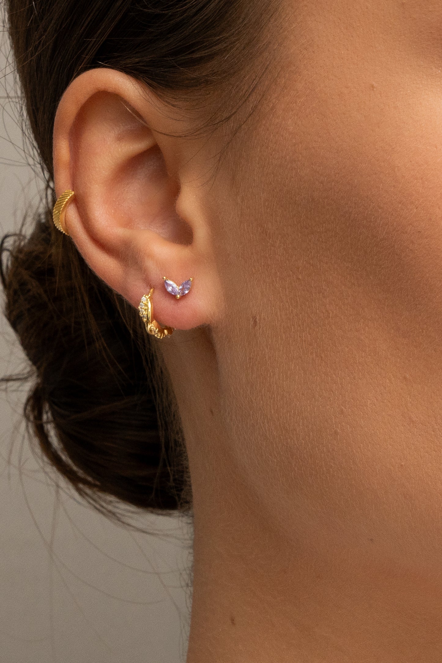 Lila Clover Studs