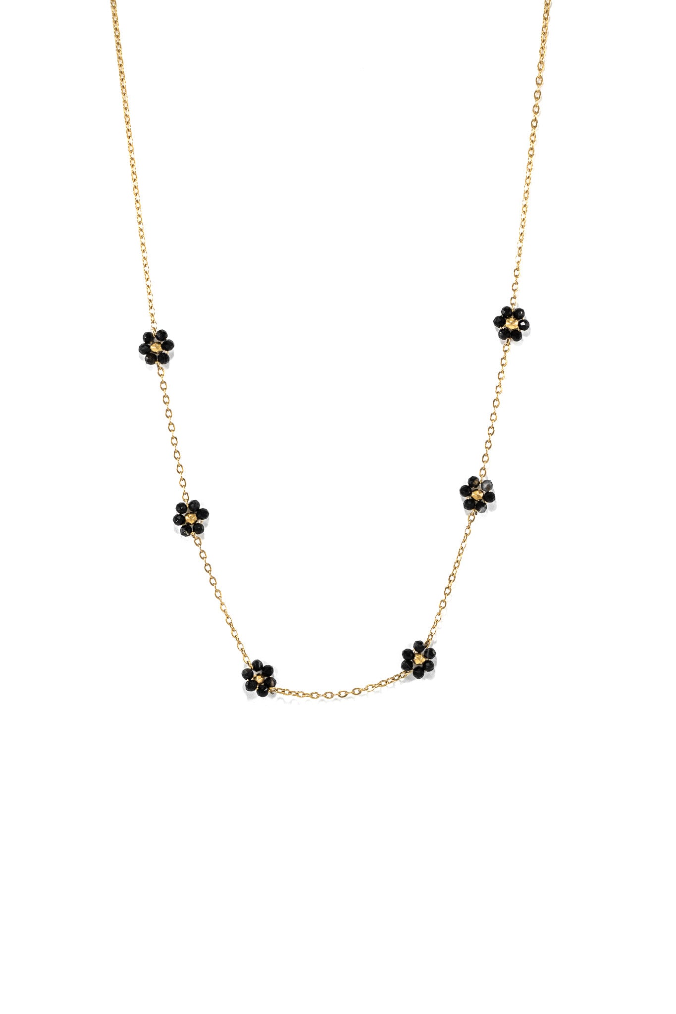 Black Flower Necklace