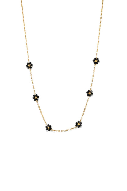 Black Flower Necklace