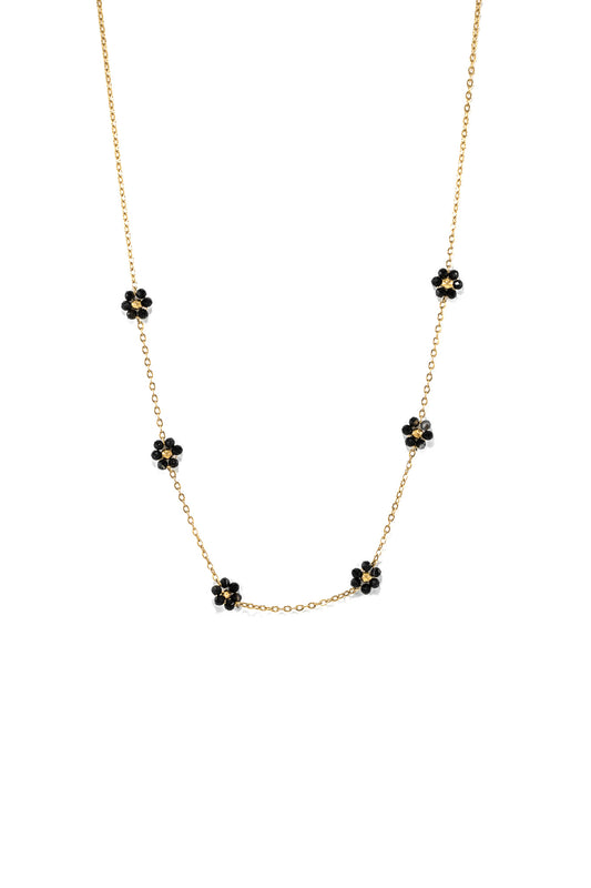 Black Flower Necklace