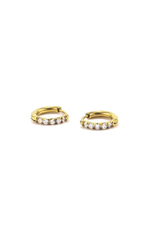 Sparkle Huggie Hoops