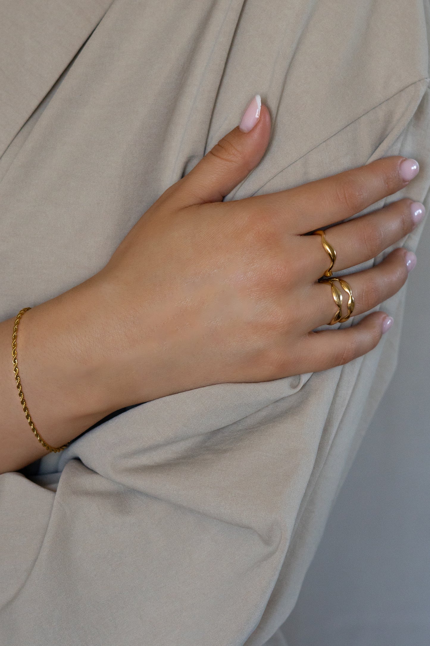 Golden Wave Ring