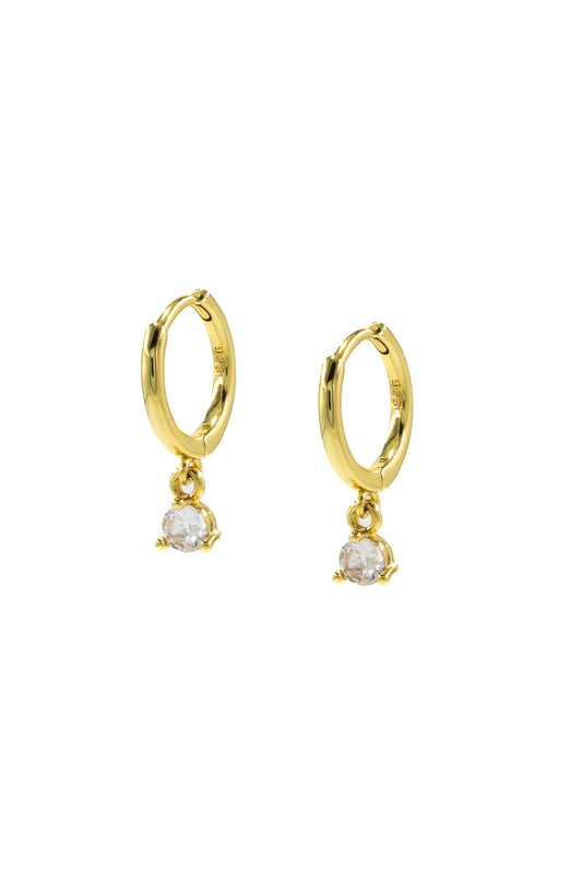 Mini Diamond Drop Hoop