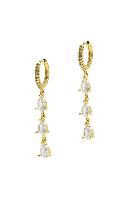 Diamond Drop Hoops