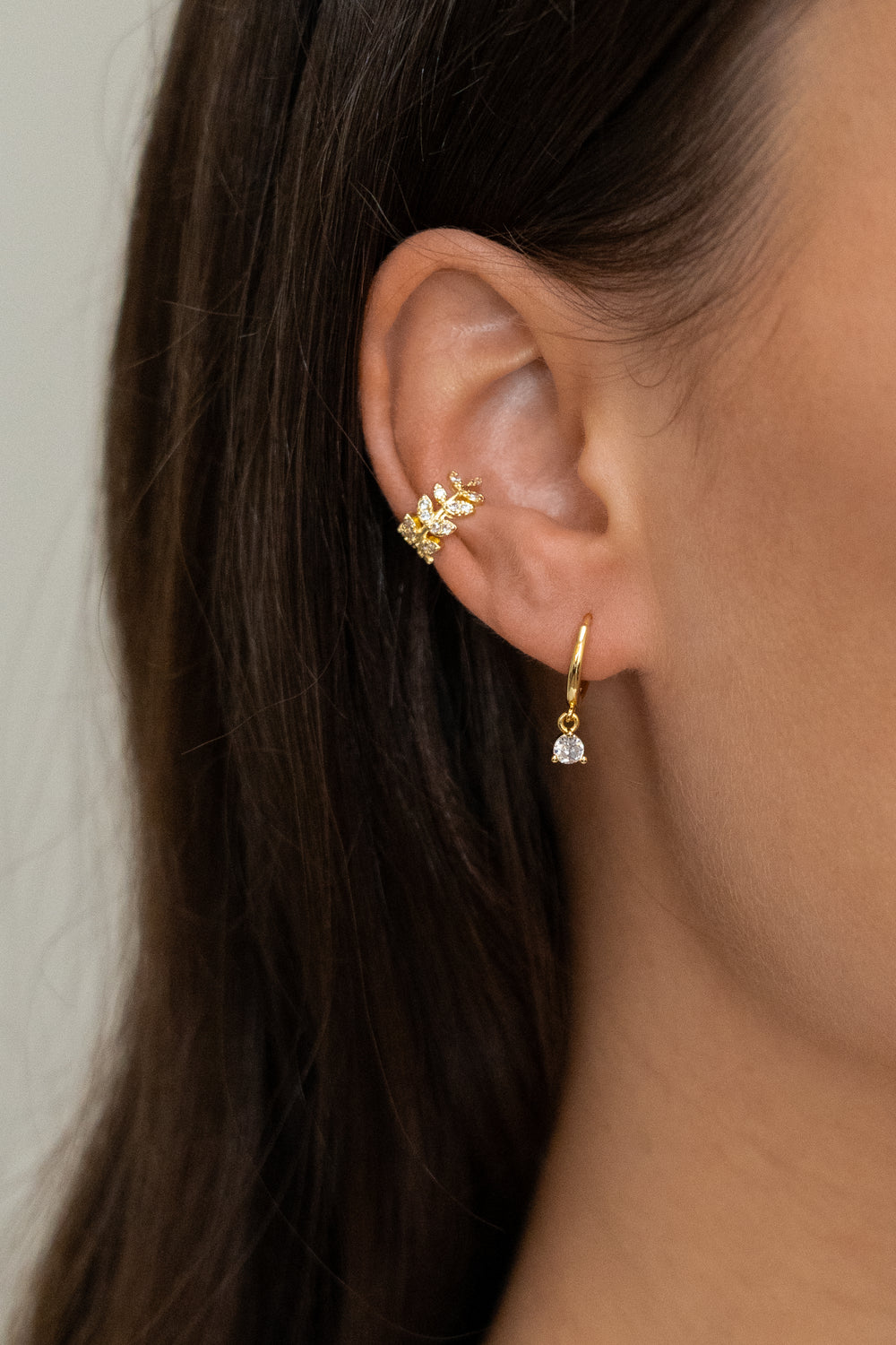 Leaf Diamond Ear Cuff