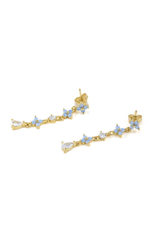Blue Flower Earrings